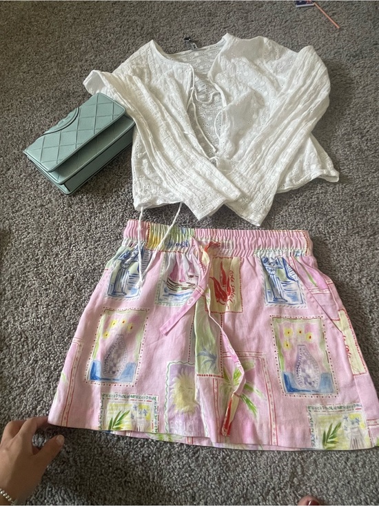 Show Me Your MuMu Dresses & Skirts - Show Me Your MuMu Pink Tropical Print Mini Skirt